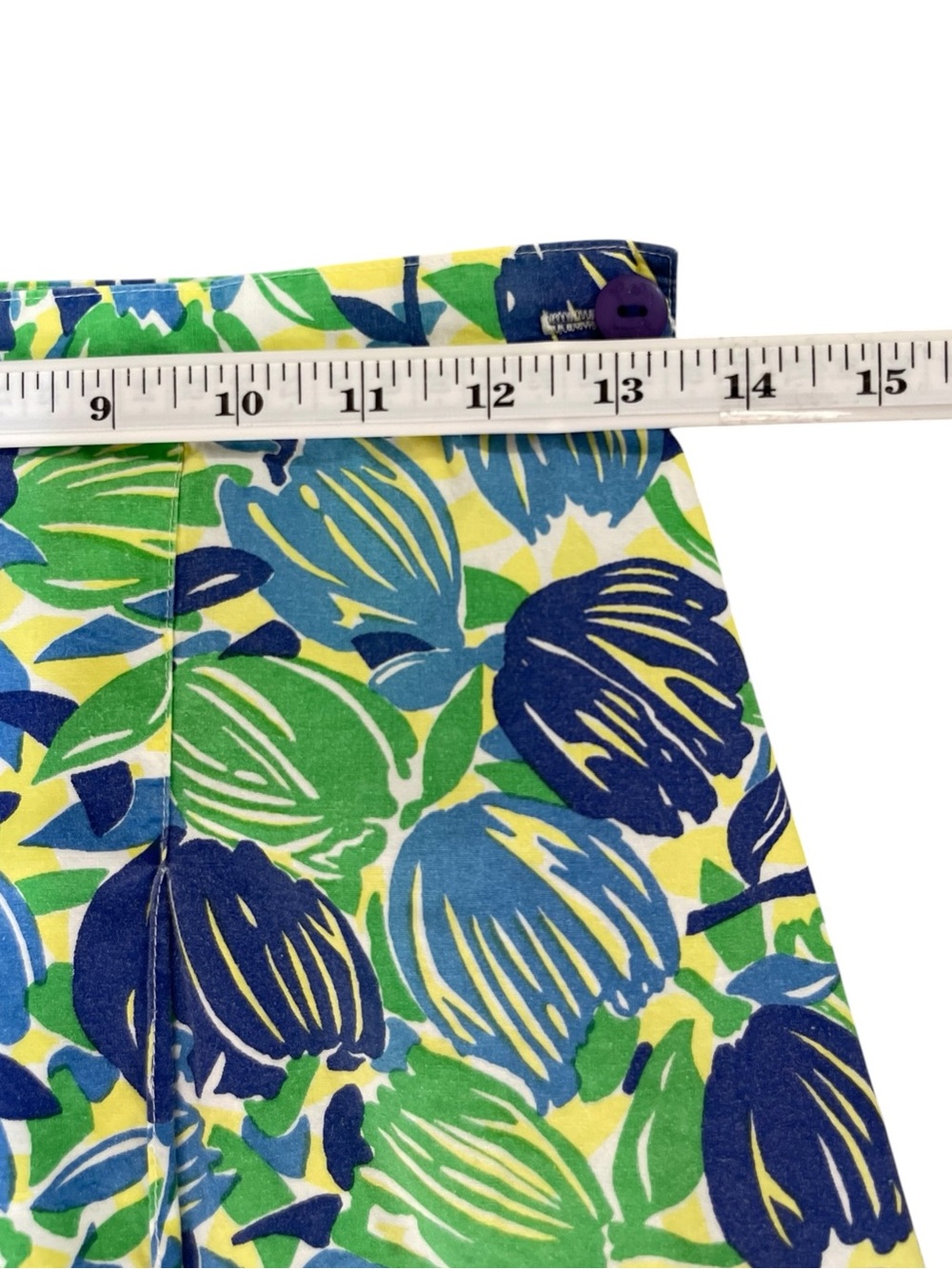 Lilly Pulitzer Vintage Women’s Size 8 Pleated Skirt Floral Green Blue - Picture 5 of 14